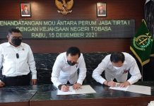 Kejari Tobasa Sumut Teken MoU Perum Jasa Tirta I